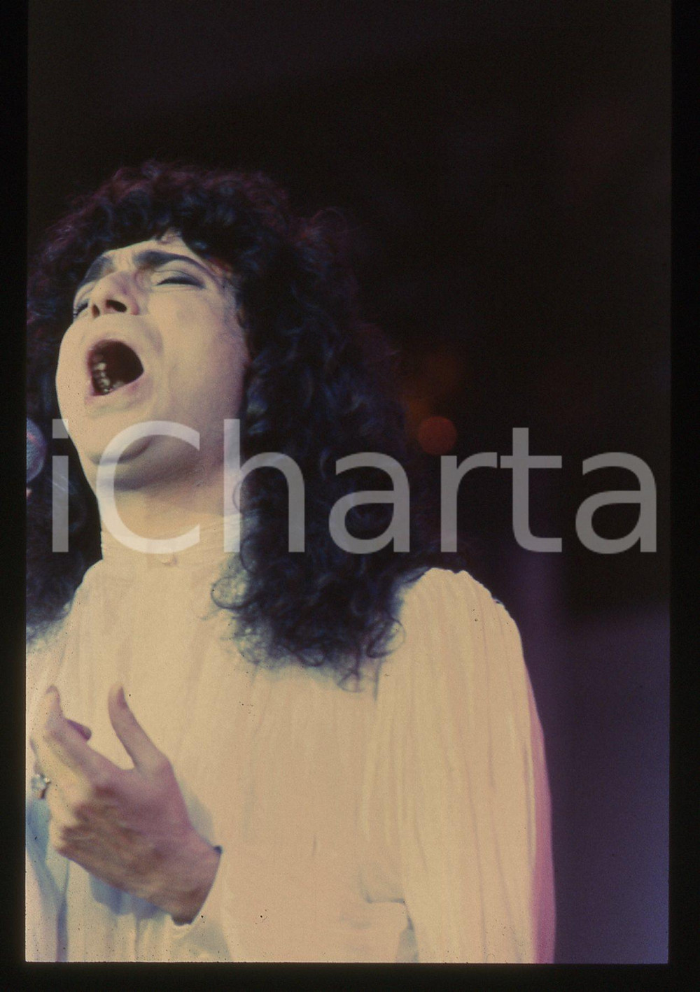 35mm vintage slide* 1985ca Renato ZERO ritratto durante un concerto (8)
