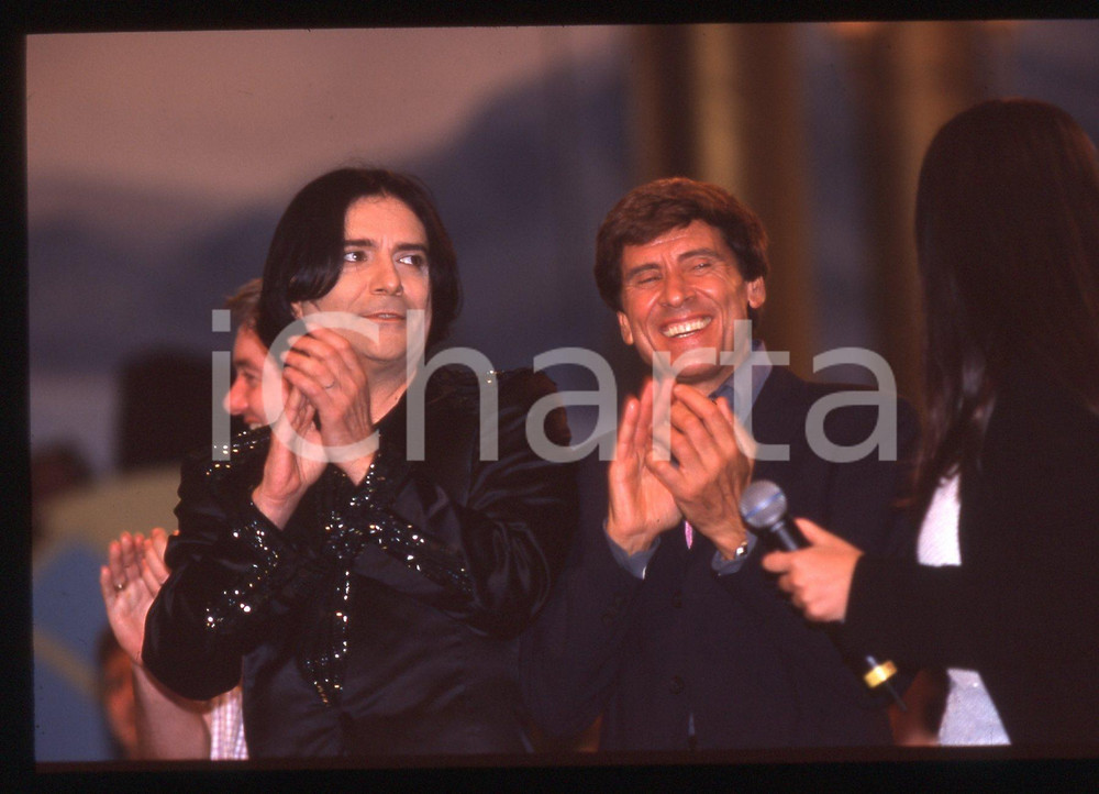 35mm vintage slide* 1999 Pavarotti & Friends Renato ZERO e Gianni MORANDI