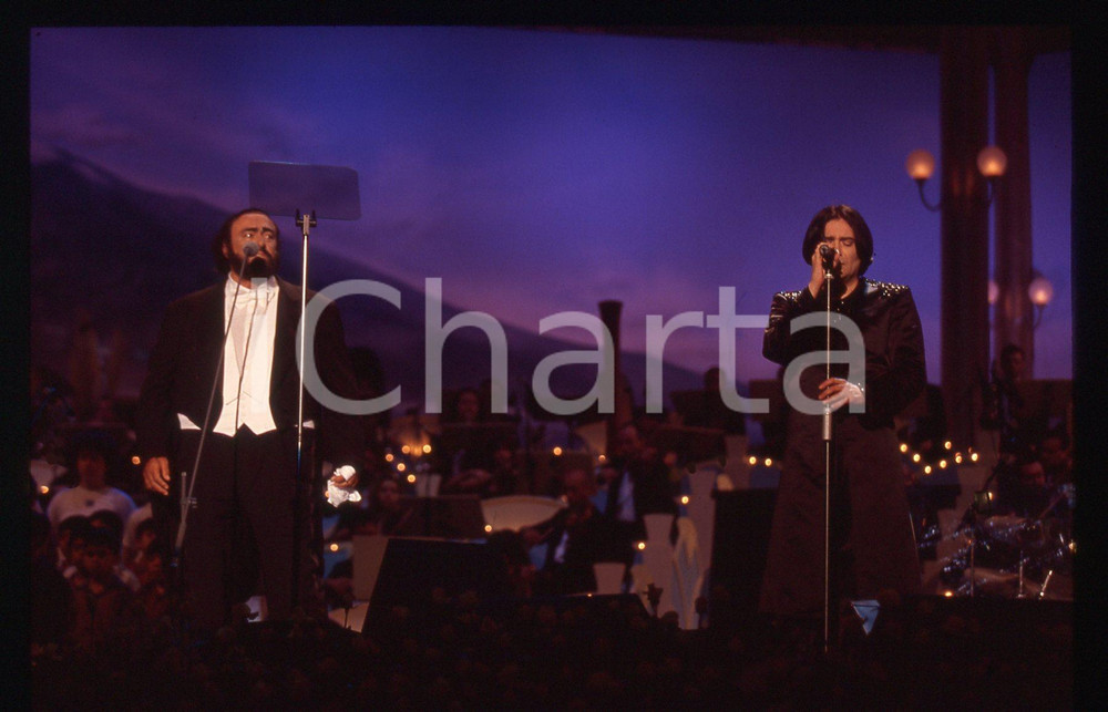 35mm vintage slide* 1999 Pavarotti & Friends Renato ZERO e Luciano PAVAROTTI (4)