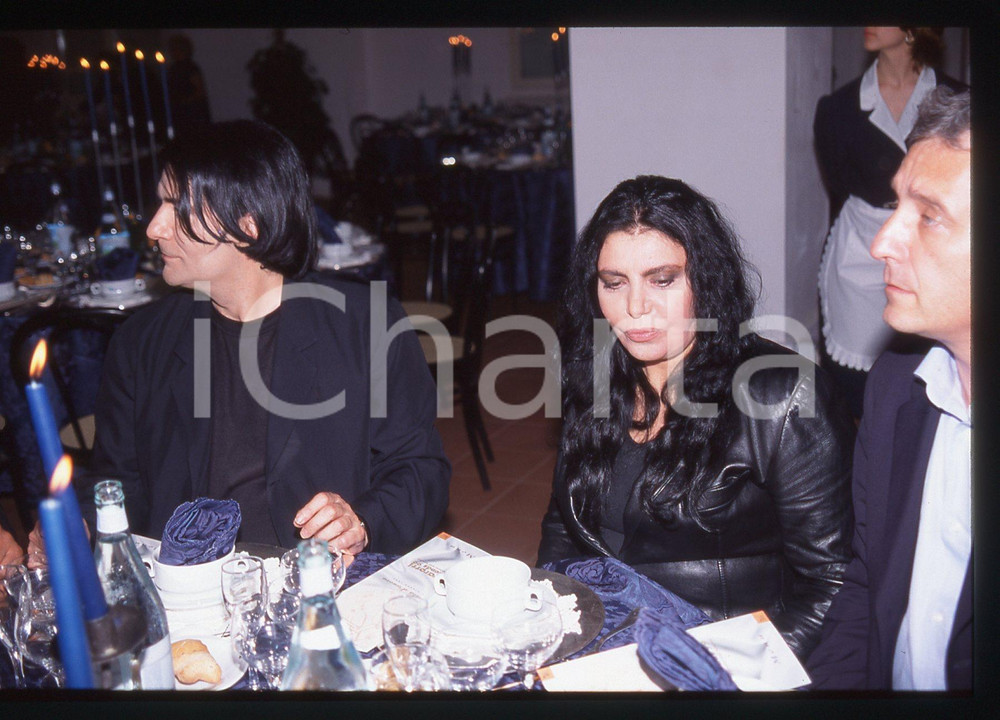 35mm vintage slide* 1990ca Renato ZERO a cena con Loredana BERTE'