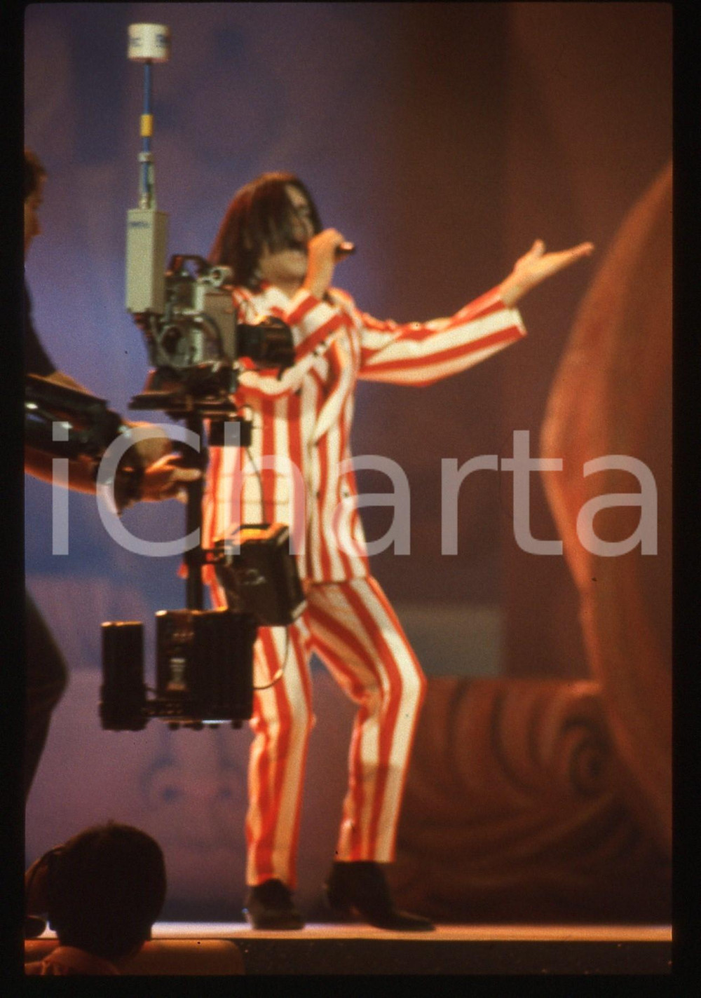35mm vintage slide*1989 Riva del Garda RENATO ZERO canta VOYEUR (24)