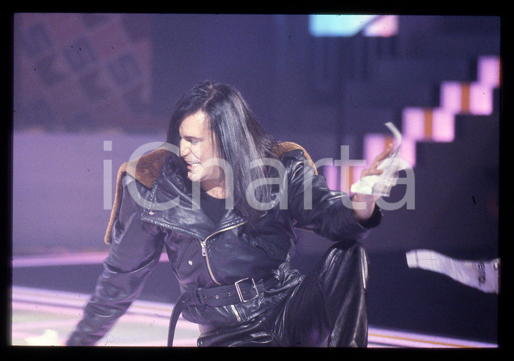 35mm vintage slide* 1990ca Renato ZERO ritratto durante un concerto (3)