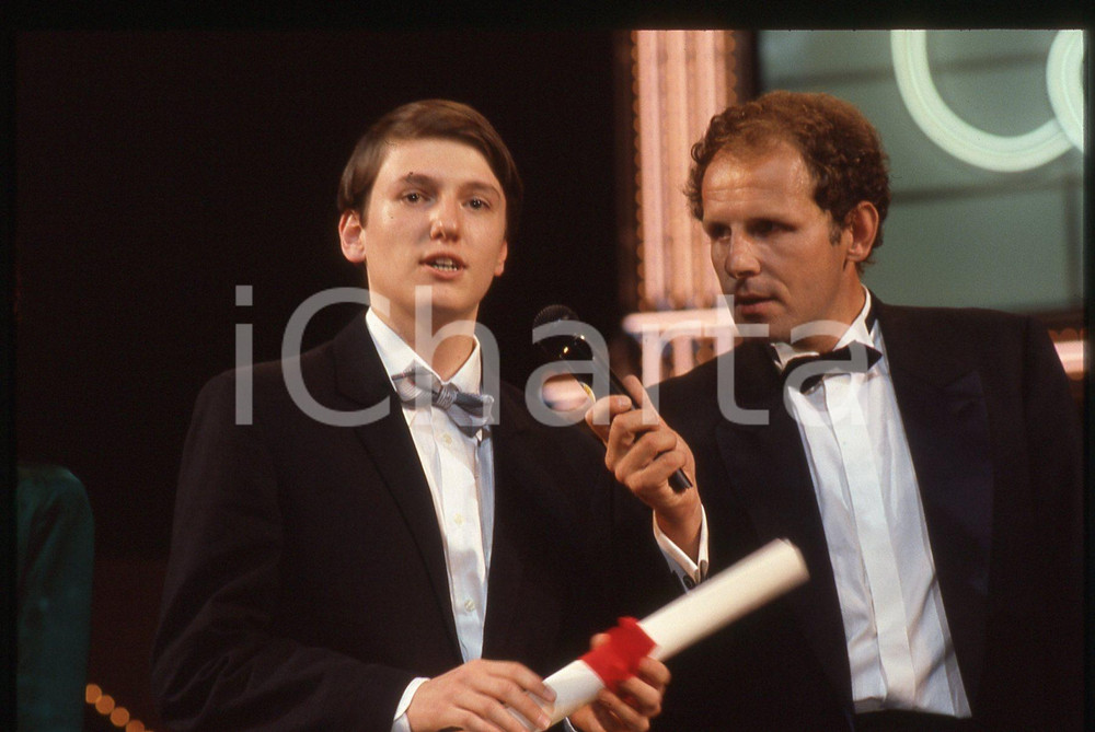 Fotografia d'epoca originale 35mm vintage slide*1986 Festival di Cannes Arsenij TARKOVSKIJ figlio del regista 1