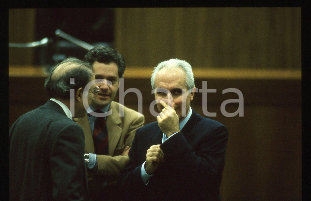 35mm vintage slide*1990ca MILANO Bruno TASSAN DIN e Gaetano PECORELLA