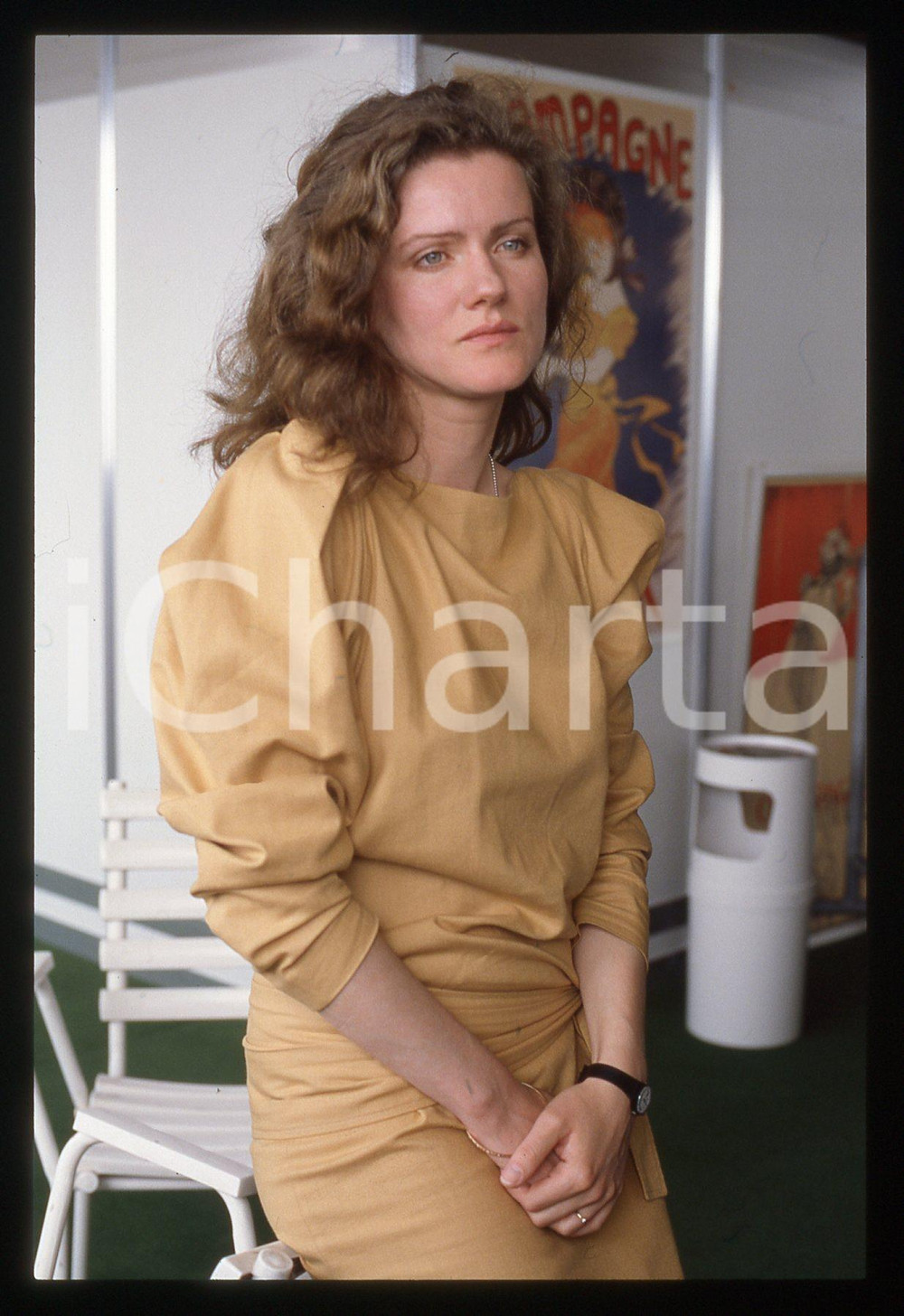 Fotografia d epoca originale 35mm vintage slide 1986 Cannes Barbara SUKOWA ritratto dell attrice 16 1