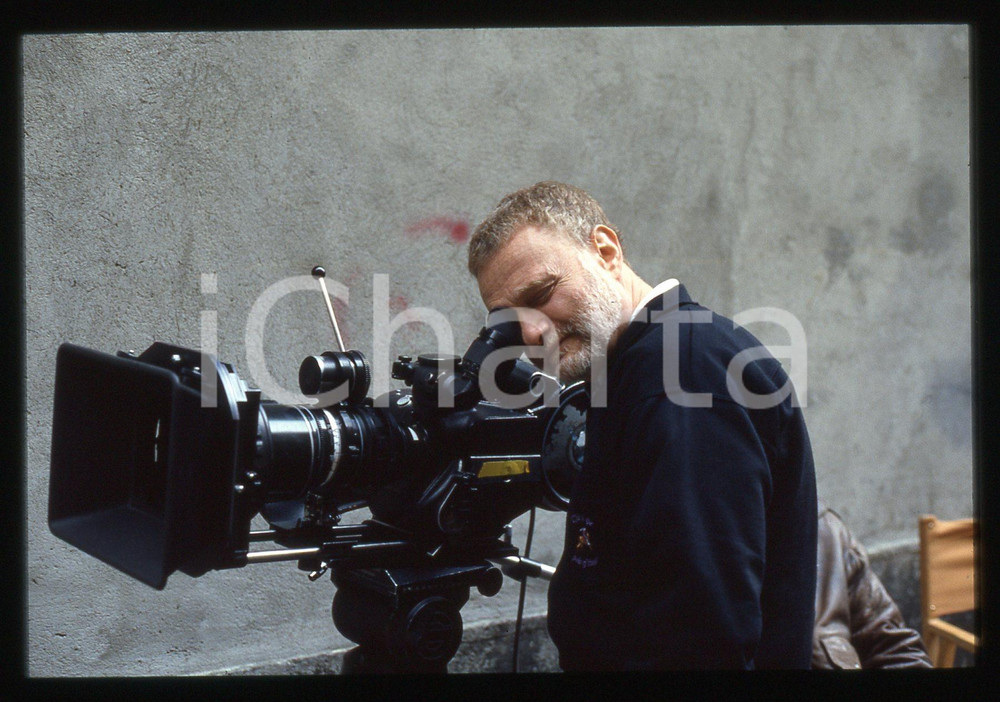 35mm vintage slide* 1988 MILANO Miss Arizona il regista Pal SANDOR sul set (9)