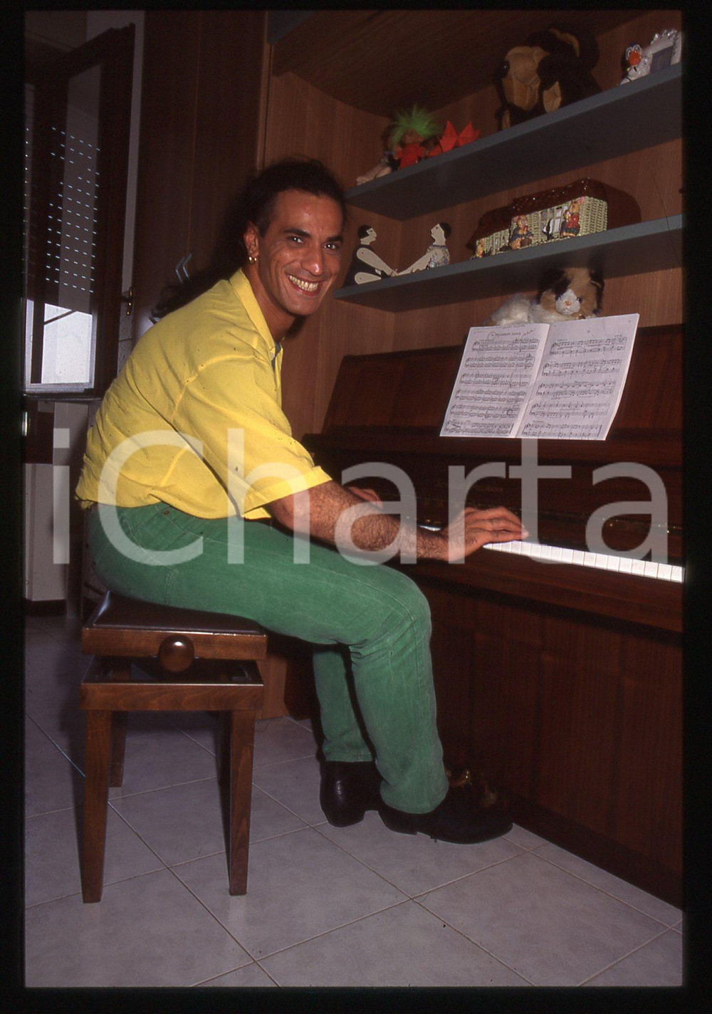 35mm vintage slide* 1990ca GHYBLJ Francesco LOMBARDI al pianoforte