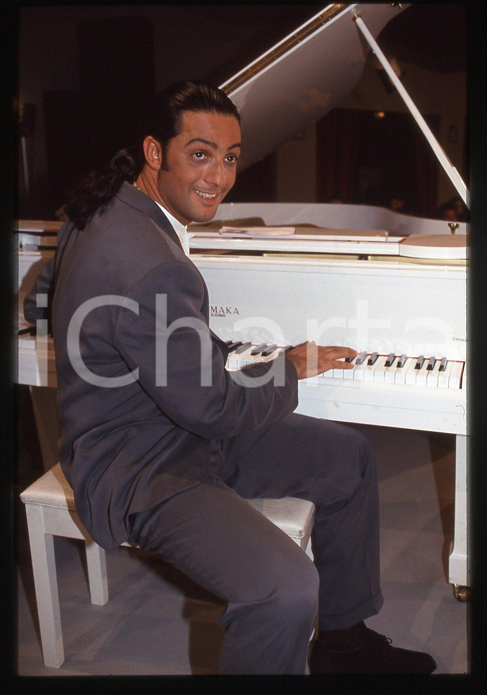 35mm vintage slide*  1990ca Rosario FIORELLO al pianoforte