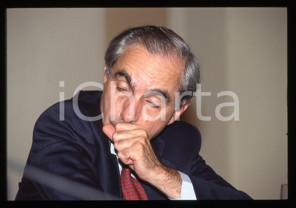 35mm vintage slide* 1996 ROMA Giuliano AMATO presidente ANTITRUST ritratto
