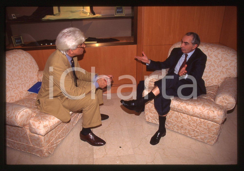 35mm vintage slide* 1995ca POLITICA - PSI Giuliano AMATO e Franco DEBENEDETTI 