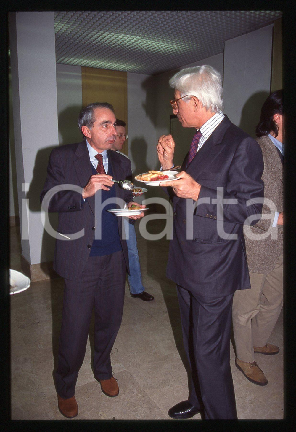 35mm vintage slide*1995ca POLITICA - PSI Giuliano AMATO e Franco DEBENEDETTI (2)