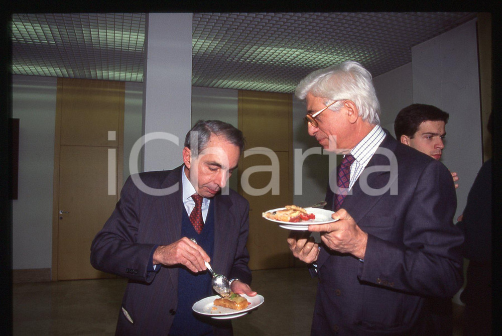35mm vintage slide*1995ca POLITICA - PSI Giuliano AMATO e Franco DEBENEDETTI (3)