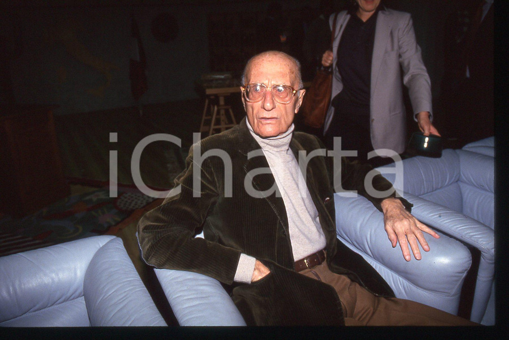 35mm vintage slide* 1994 Ritratto di Indro MONTANELLI (2)