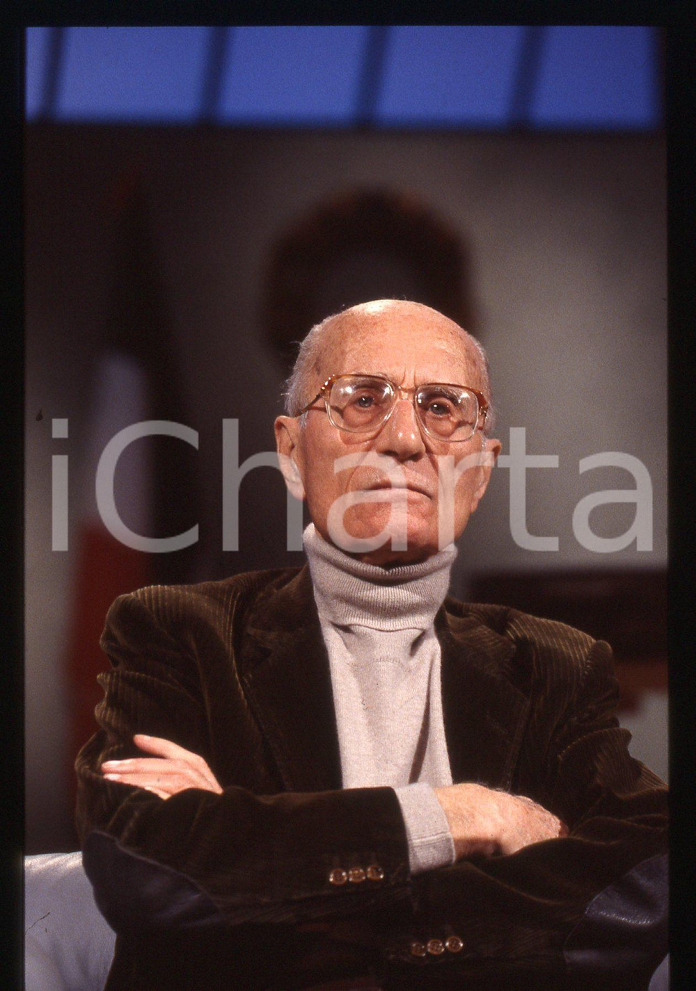 35mm vintage slide* 1994 Ritratto di Indro MONTANELLI (3)