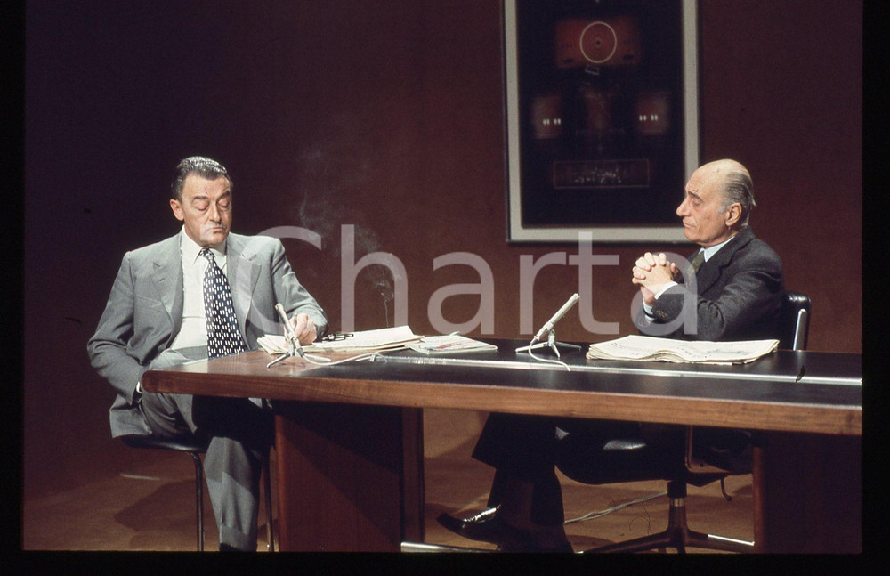 35mm vintage slide* 1980ca Indro MONTANELLI e Cesare ZAPPULLI (2)