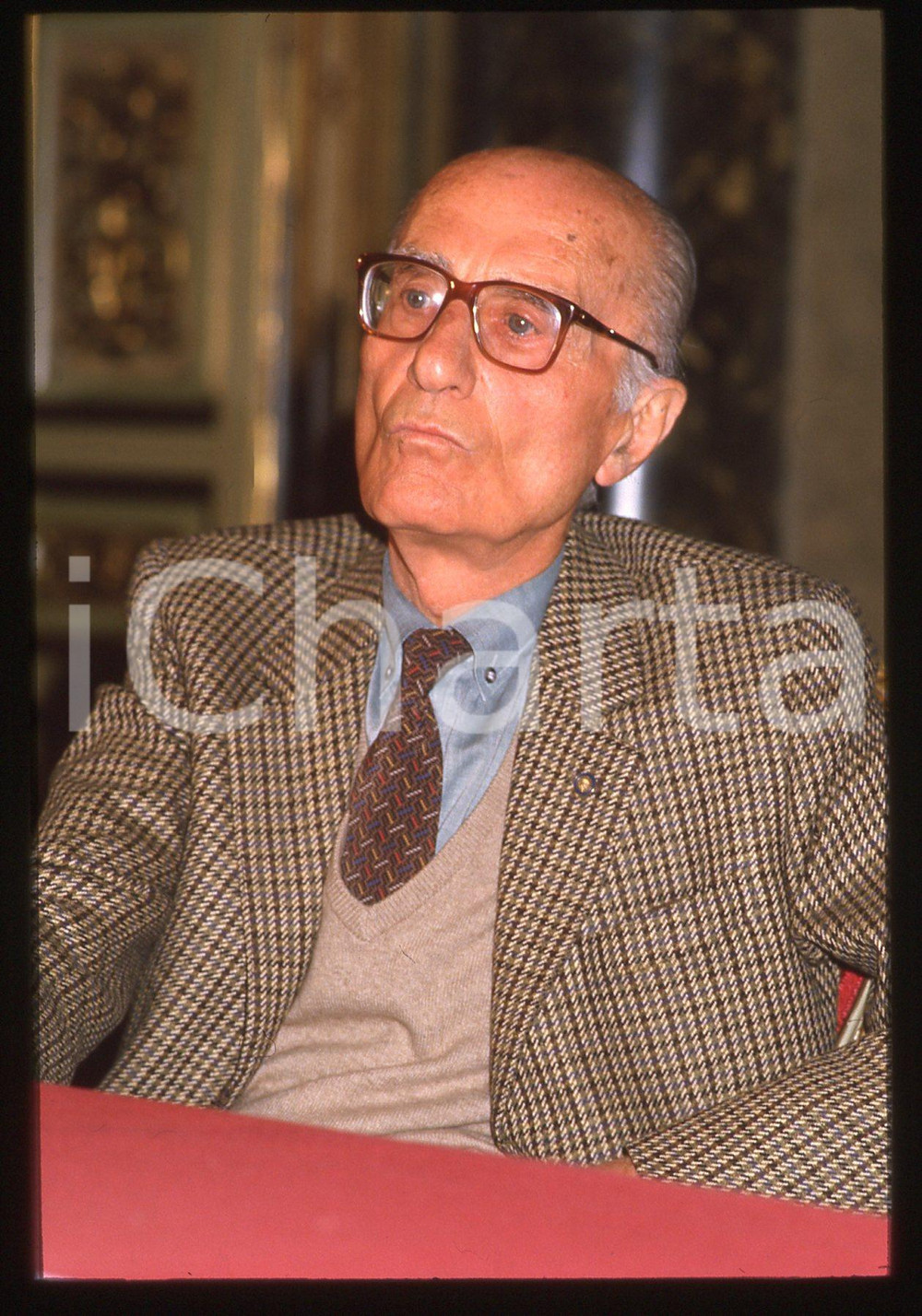 35mm vintage slide* 1990ca Indro MONTANELLI ritratto del giornalista (6)