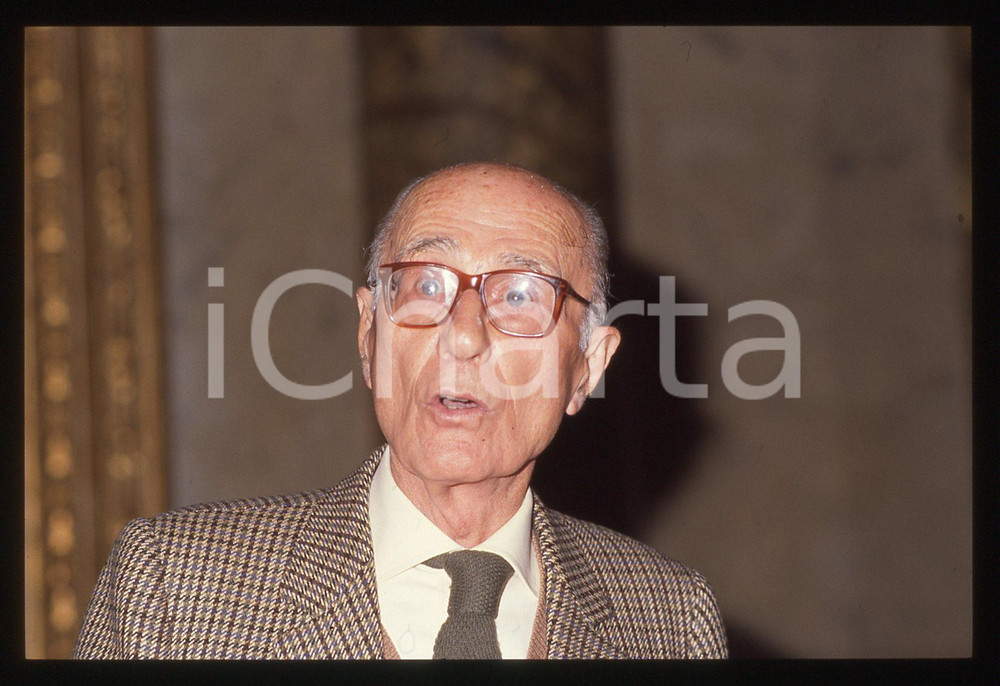 35mm vintage slide* 1990ca Intervento pubblico di Indro MONTANELLI (7)