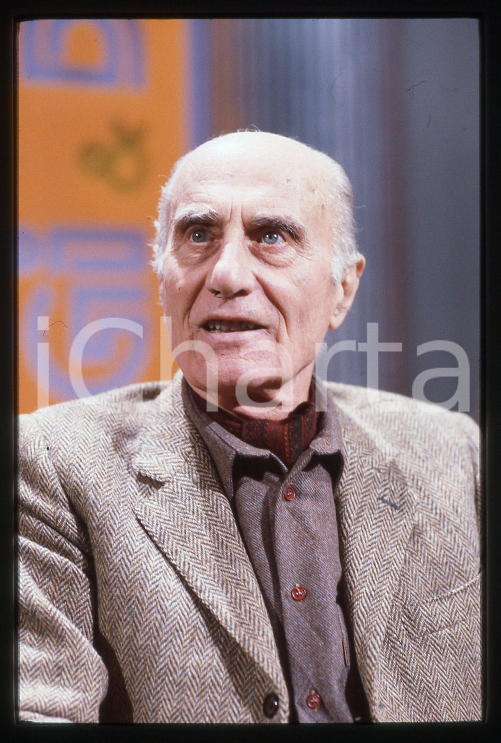 35mm vintage slide* 1990ca Indro MONTANELLI ritratto del giornalista (8)