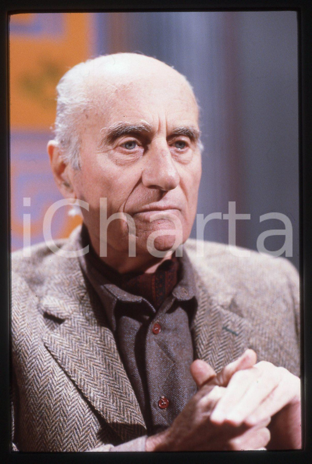 35mm vintage slide* 1990ca Indro MONTANELLI ritratto del giornalista (10)