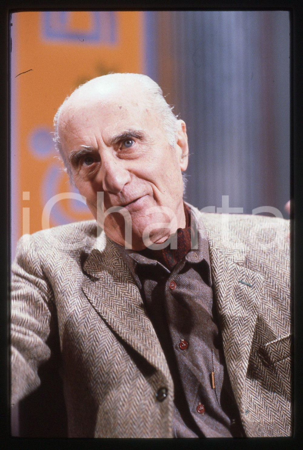 35mm vintage slide* 1990ca Indro MONTANELLI ritratto del giornalista (11)