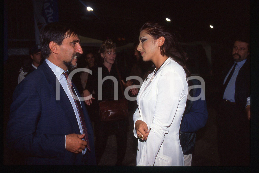 Fotografia d epoca originale 35mm vintage slide 1995ca Ignazio LA RUSSA con Sabrina SALERNO 1