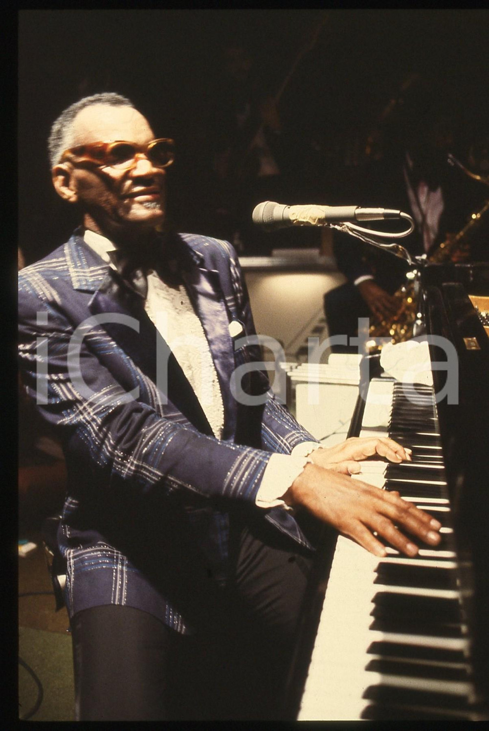 35mm vintage slide* 1990ca  Ray CHARLES al pianoforte (2)
