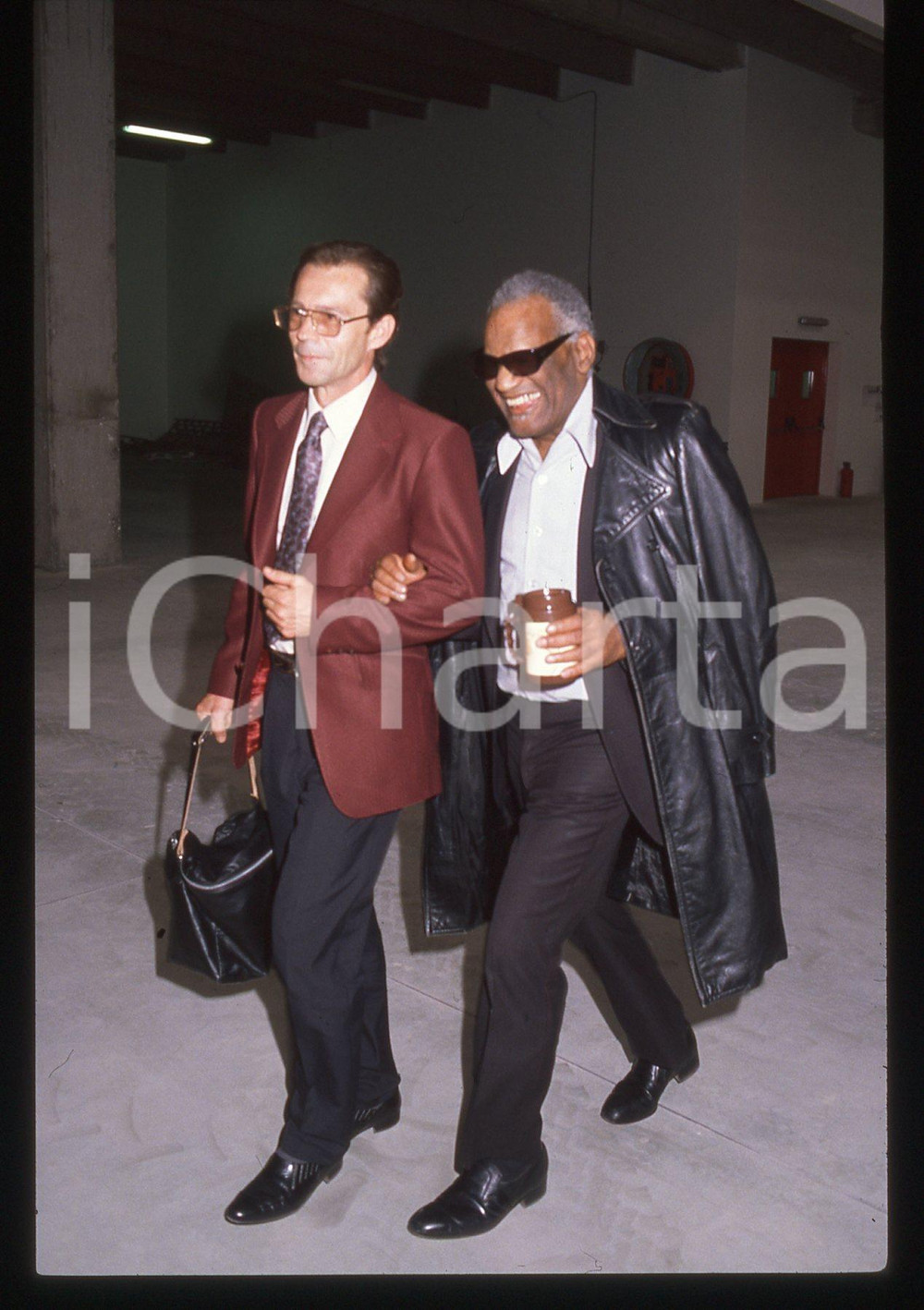 35mm vintage slide* 1990 Festival di SANREMO Arrivo di Ray CHARLES (3)