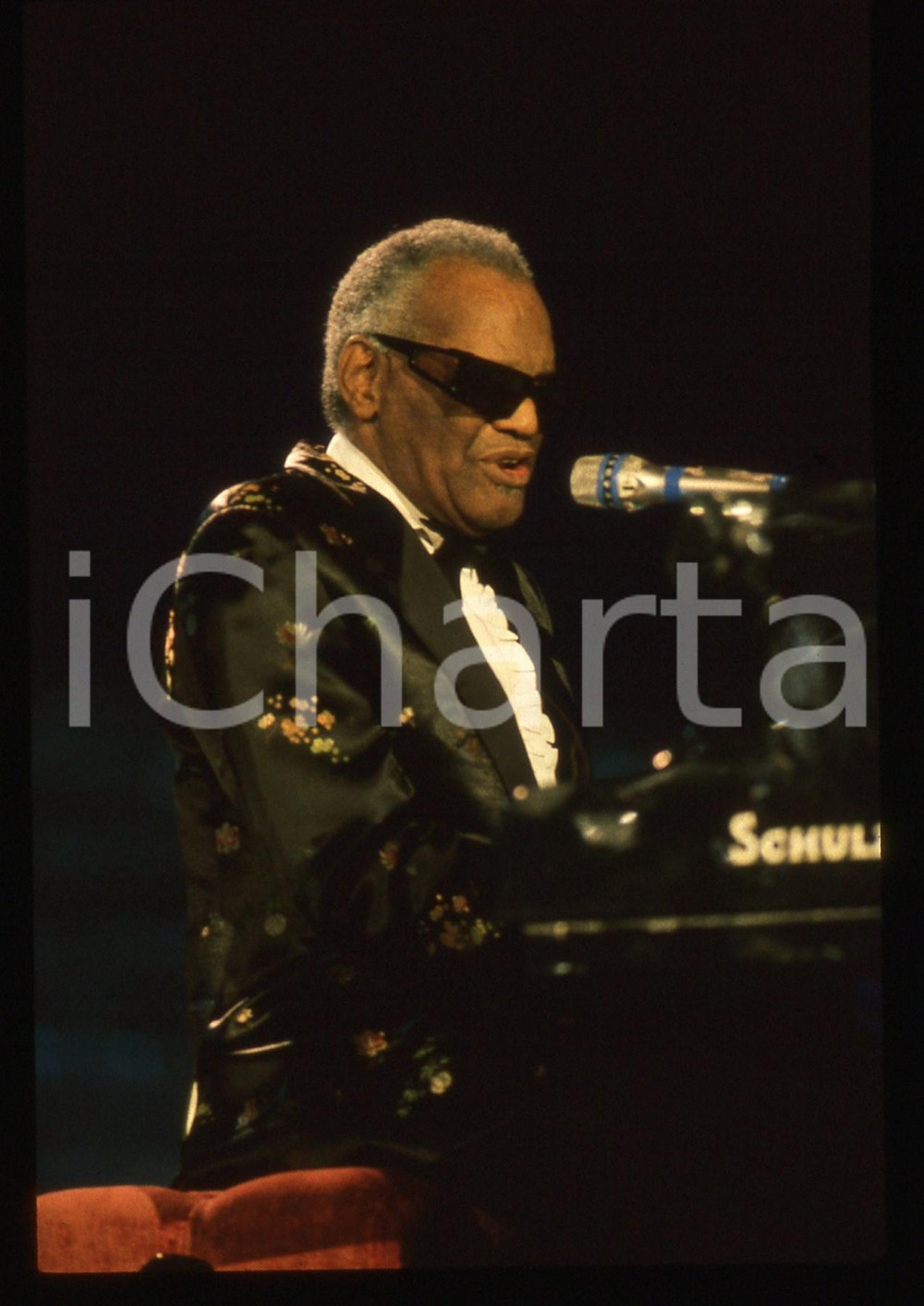 35mm vintage slide* 1990ca Ritratto di Ray CHARLES al pianoforte (2)