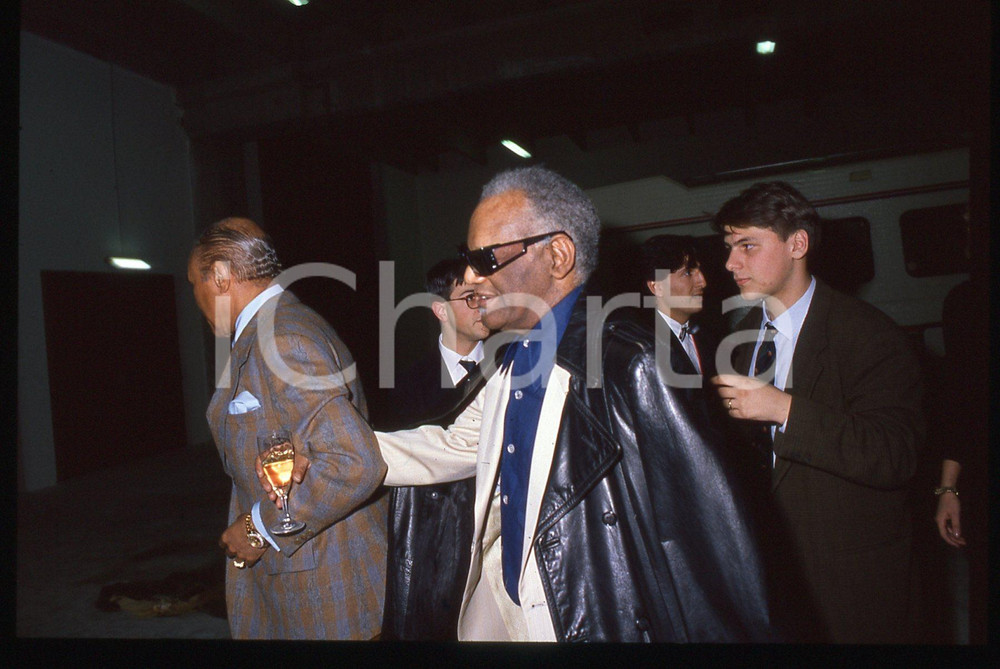 35mm vintage slide* 1990 Festival di SANREMO Arrivo di Ray CHARLES (4)