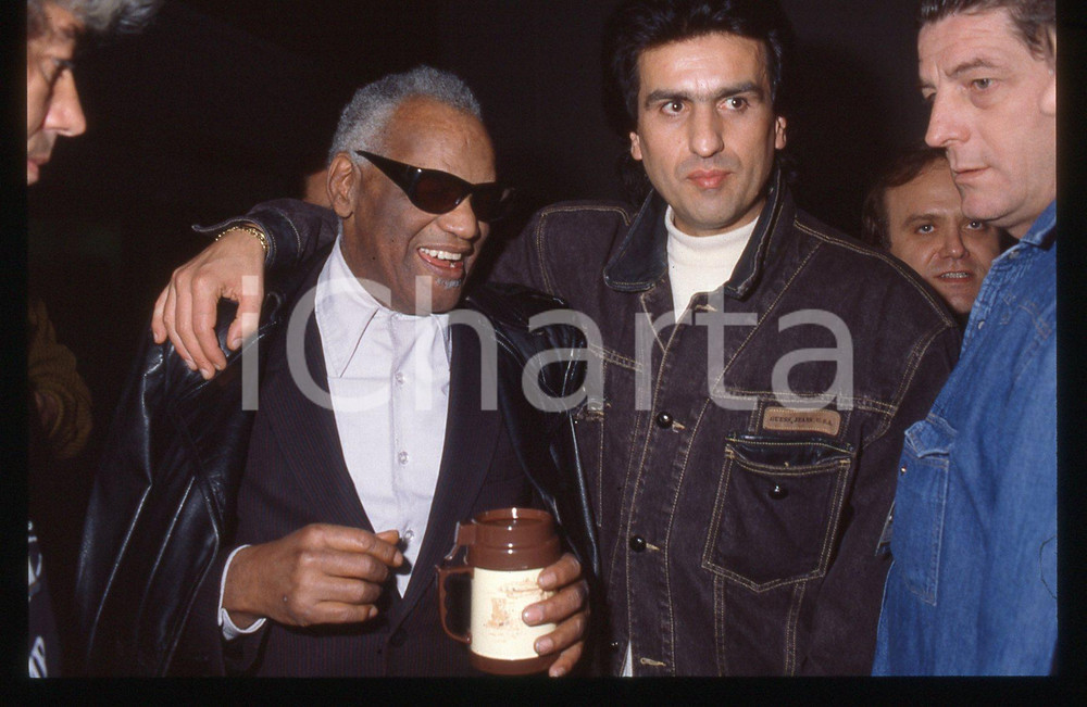 35mm vintage slide* 1990 Festival di SANREMO Ray CHARLES e Toto CUTUGNO (3)