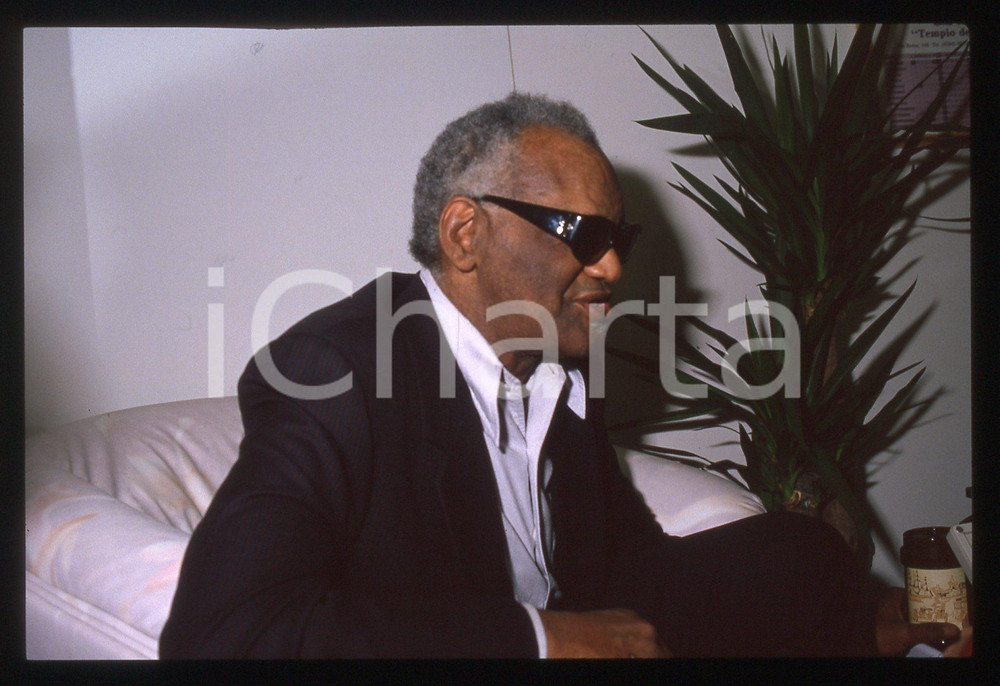 35mm vintage slide* 1990 Festival di SANREMO Ritratto di Ray CHARLES (7)