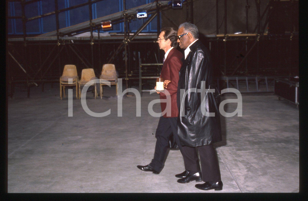 35mm vintage slide* 1990 Festival di SANREMO Arrivo di Ray CHARLES (8)