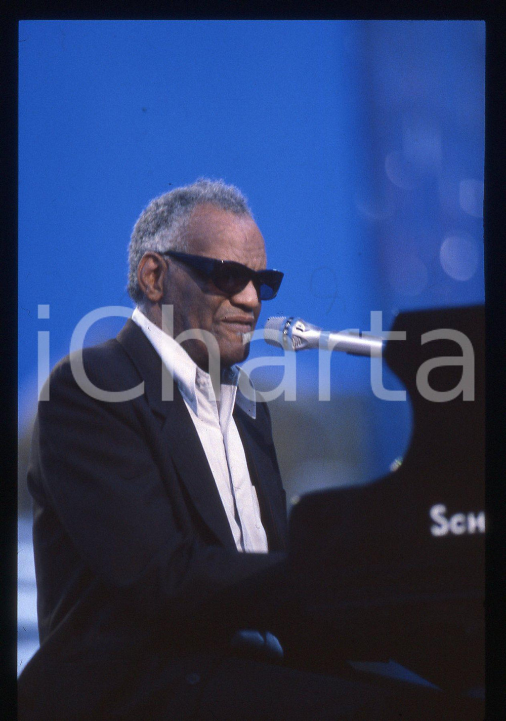 35mm vintage slide* 1990ca Ray CHARLES al pianoforte Schulze Pollmann (16)
