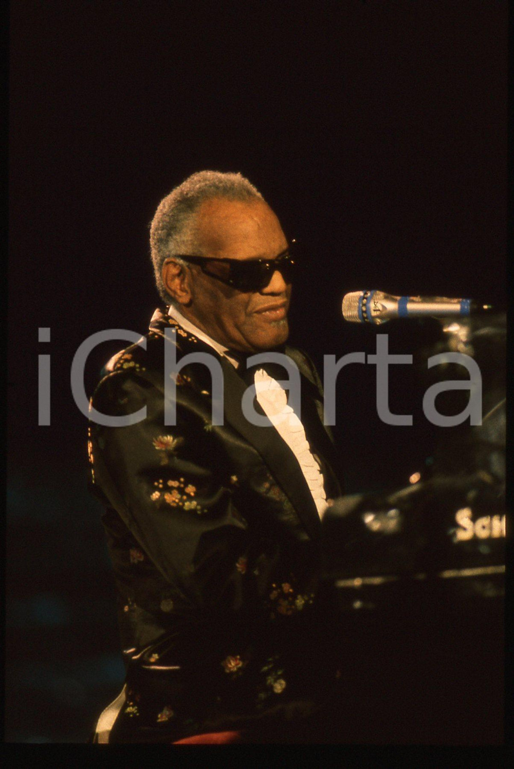 35mm vintage slide* 1990ca Ritratto di Ray CHARLES al pianoforte (6)