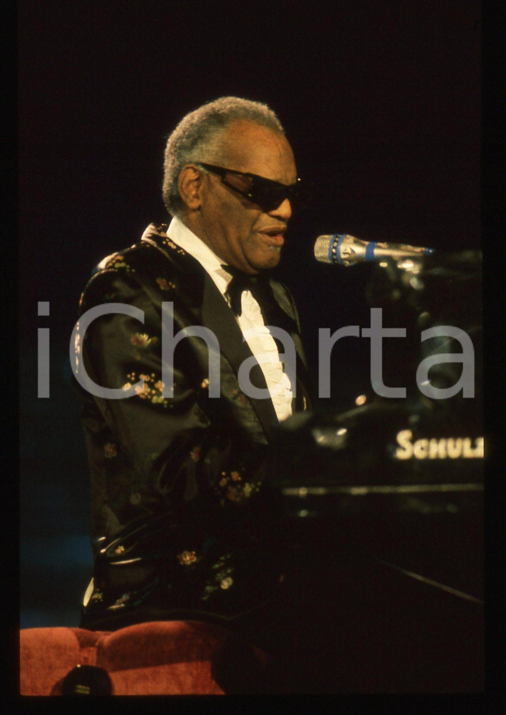 35mm vintage slide* 1990ca Ritratto di Ray CHARLES al pianoforte (10)