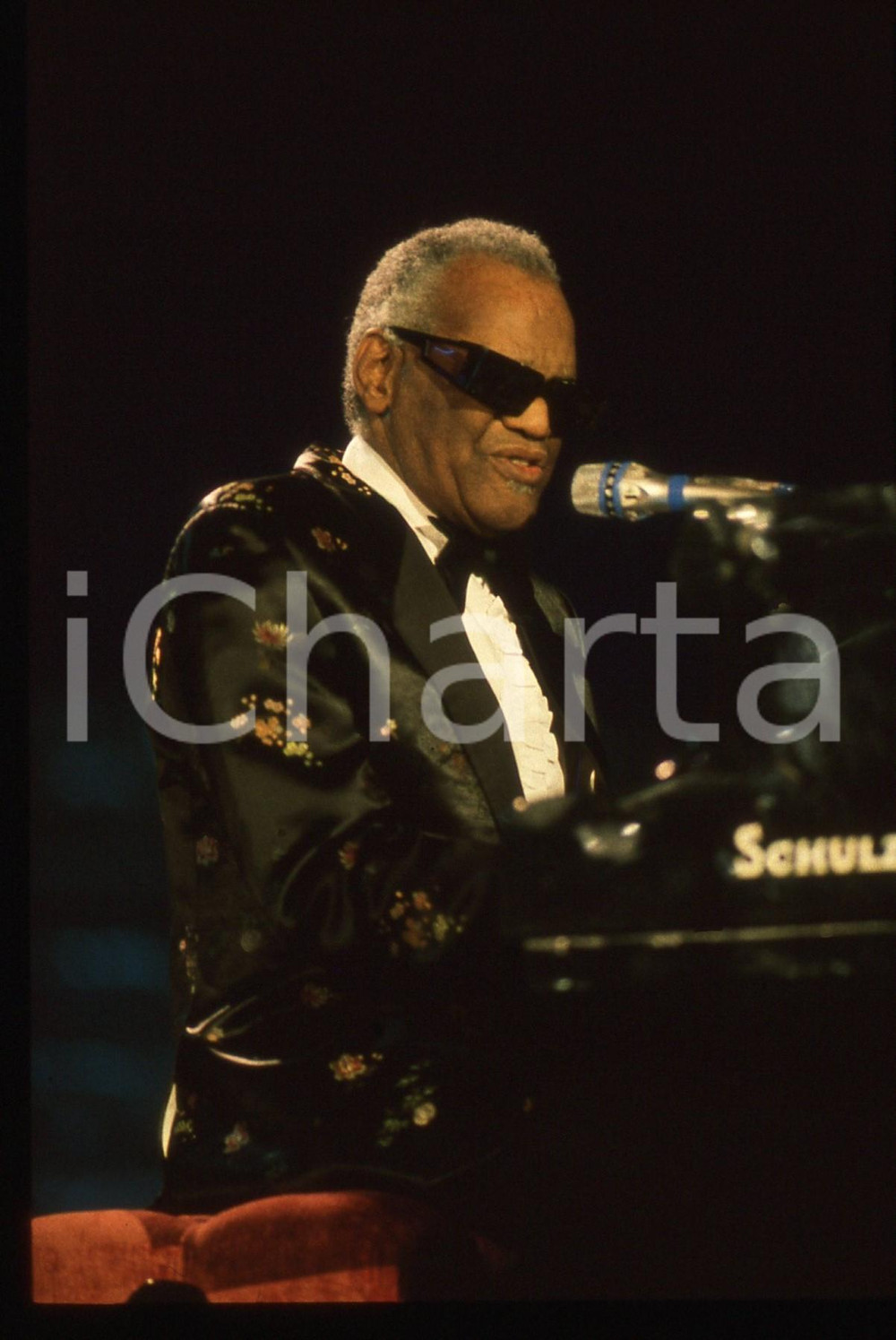 35mm vintage slide* 1990ca Ritratto di Ray CHARLES al pianoforte (13)