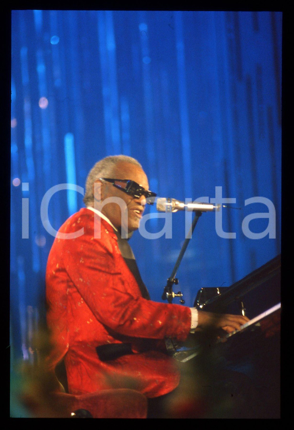 35mm vintage slide* 1990 Festival di SANREMO Ray CHARLES al pianoforte (8)