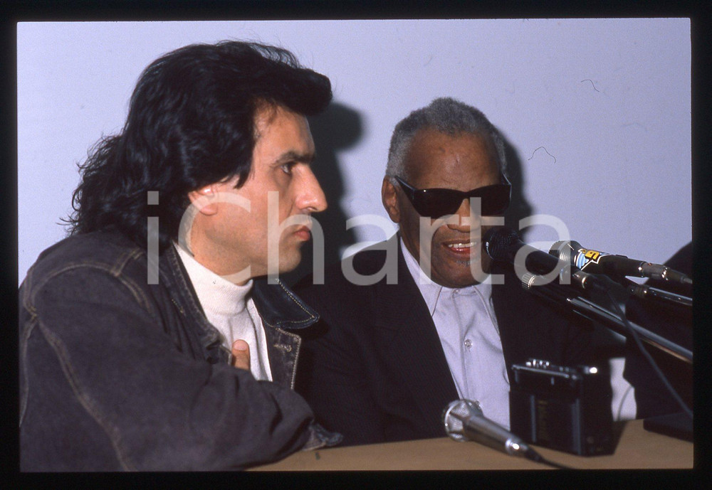35mm vintage slide* 1990 Festival di SANREMO Ray CHARLES e Toto CUTUGNO (12)
