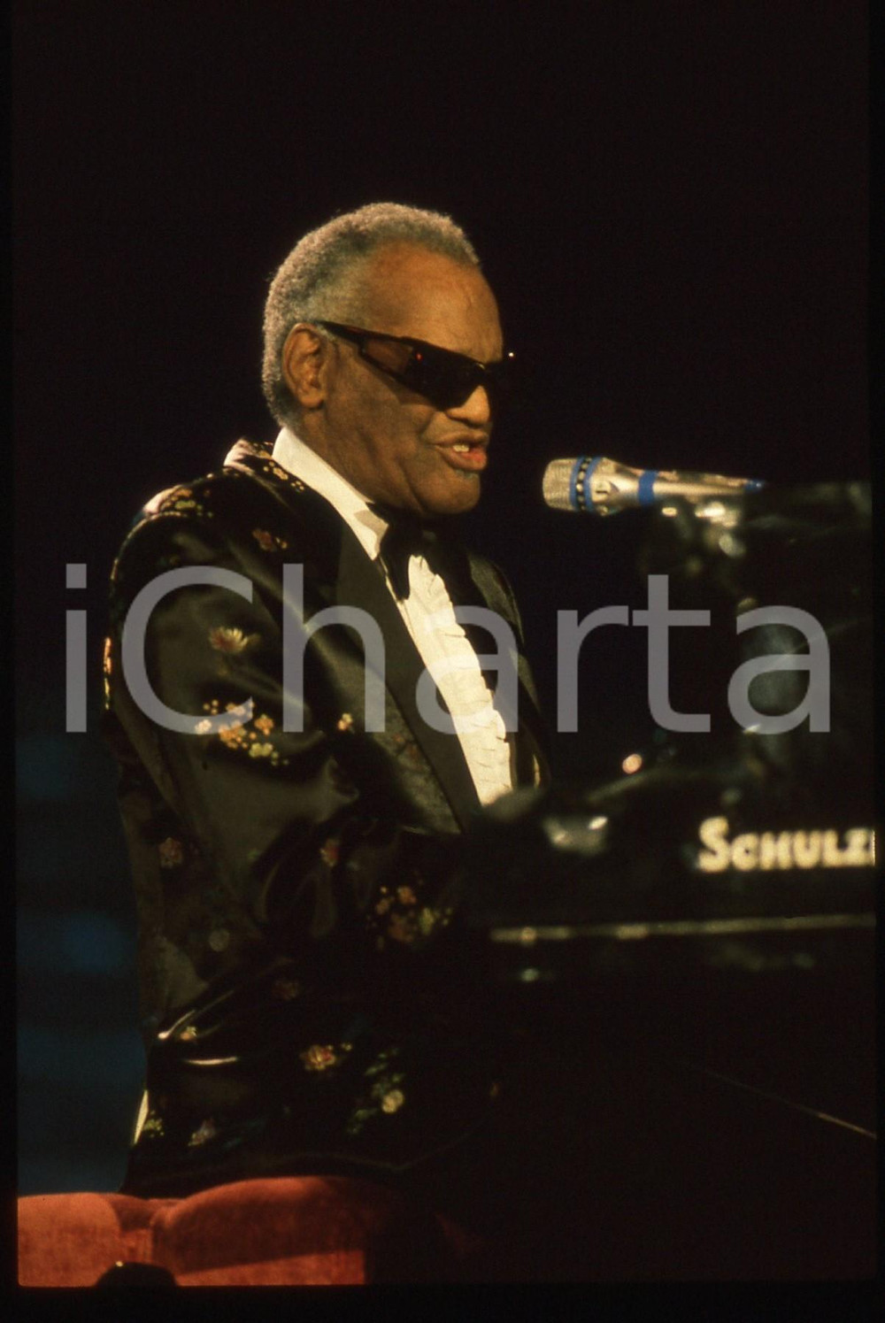 35mm vintage slide* 1990ca Ritratto di Ray CHARLES al pianoforte (16)