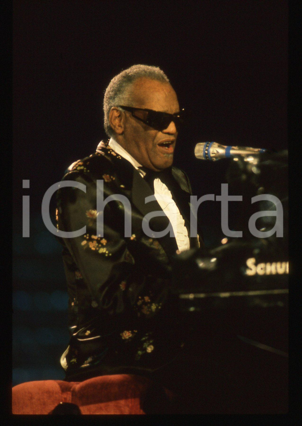 35mm vintage slide* 1990ca Ritratto di Ray CHARLES al pianoforte (17)