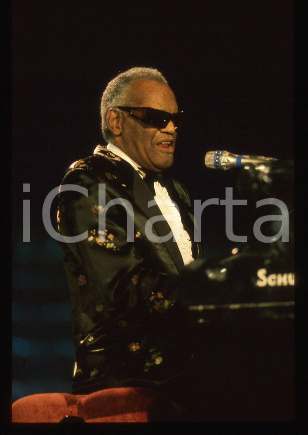 35mm vintage slide* 1990ca Ritratto di Ray CHARLES al pianoforte (18)