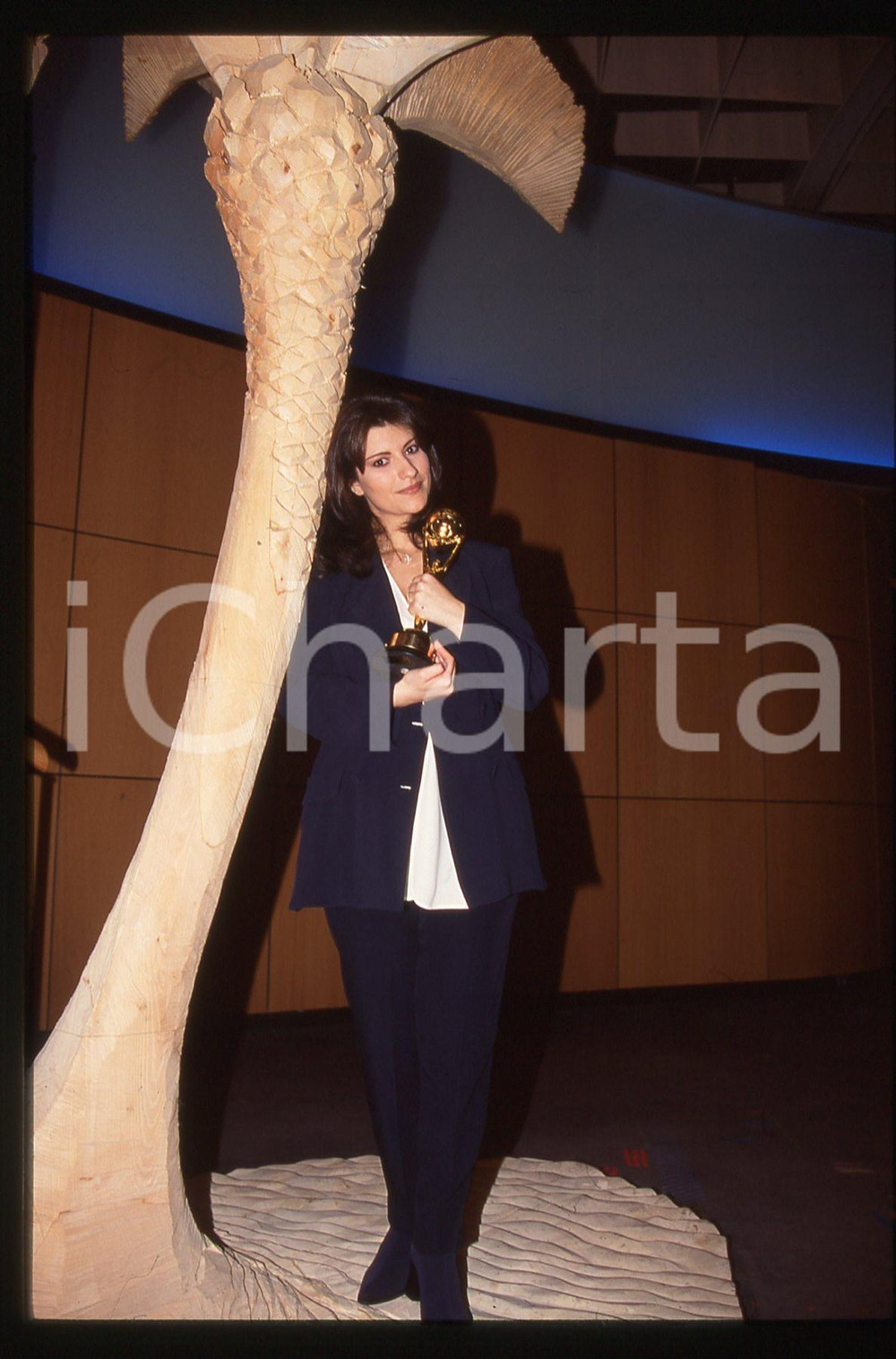 35mm vintage slide* 1995 MONTECARLO Laura PAUSINI premiata al Music Festival