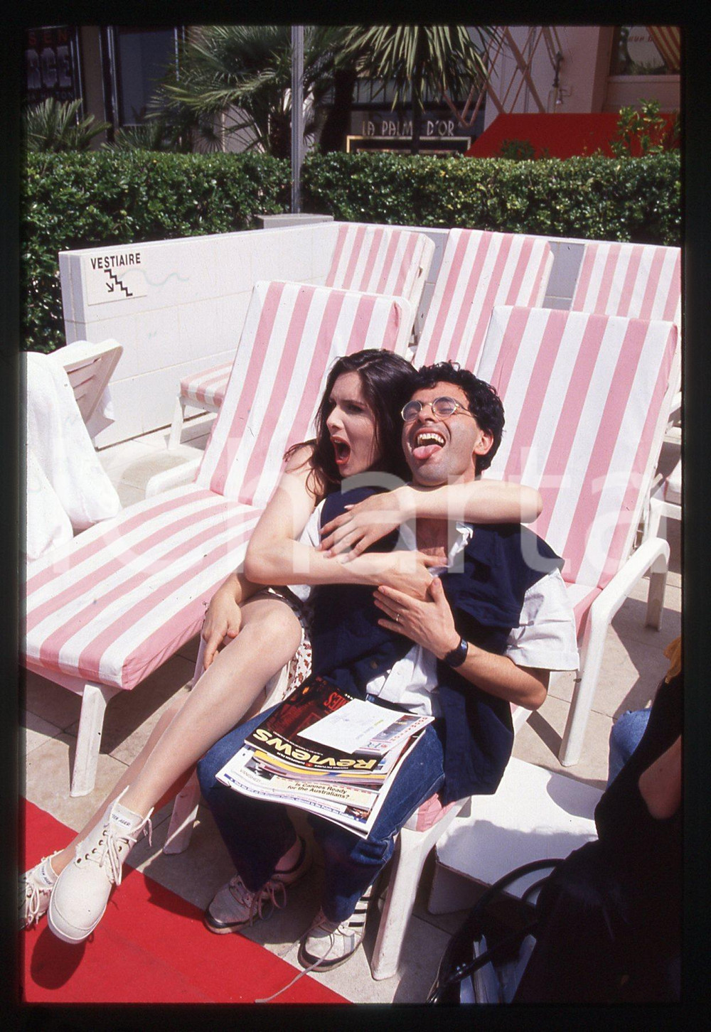 35mm vintage slide* 1990ca Ritratto di Alessandra DI SANZO e Aurelio GRIMALDI