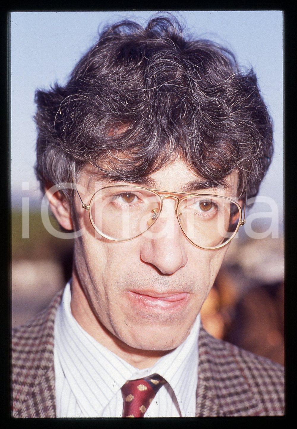 35mm vintage slide* 1990ca POLITICA - Lega Nord Ritratto di Umberto BOSSI