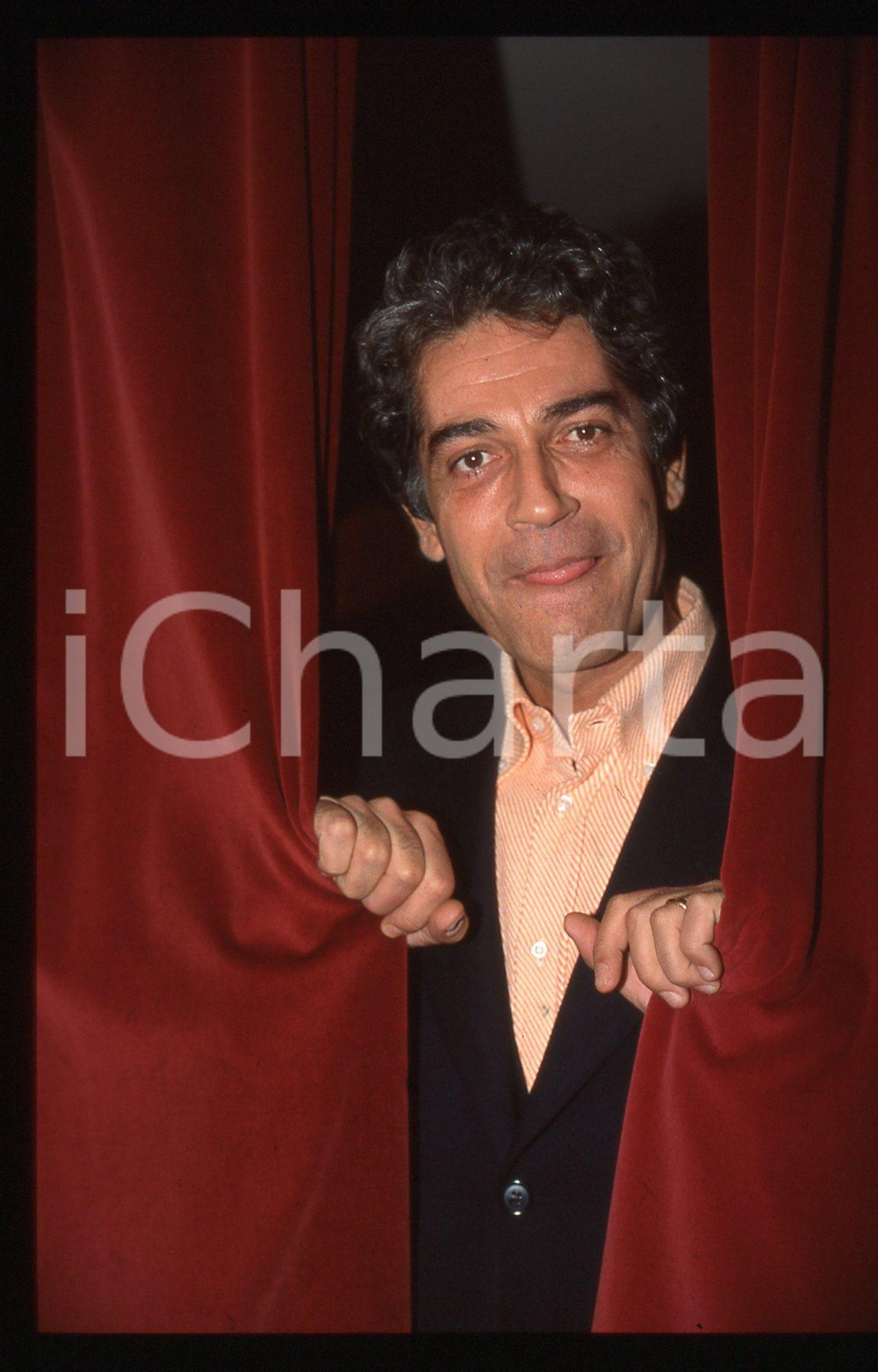 35mm vintage slide* 1990ca Ritratto curioso di Gianfranco JANNUZZO