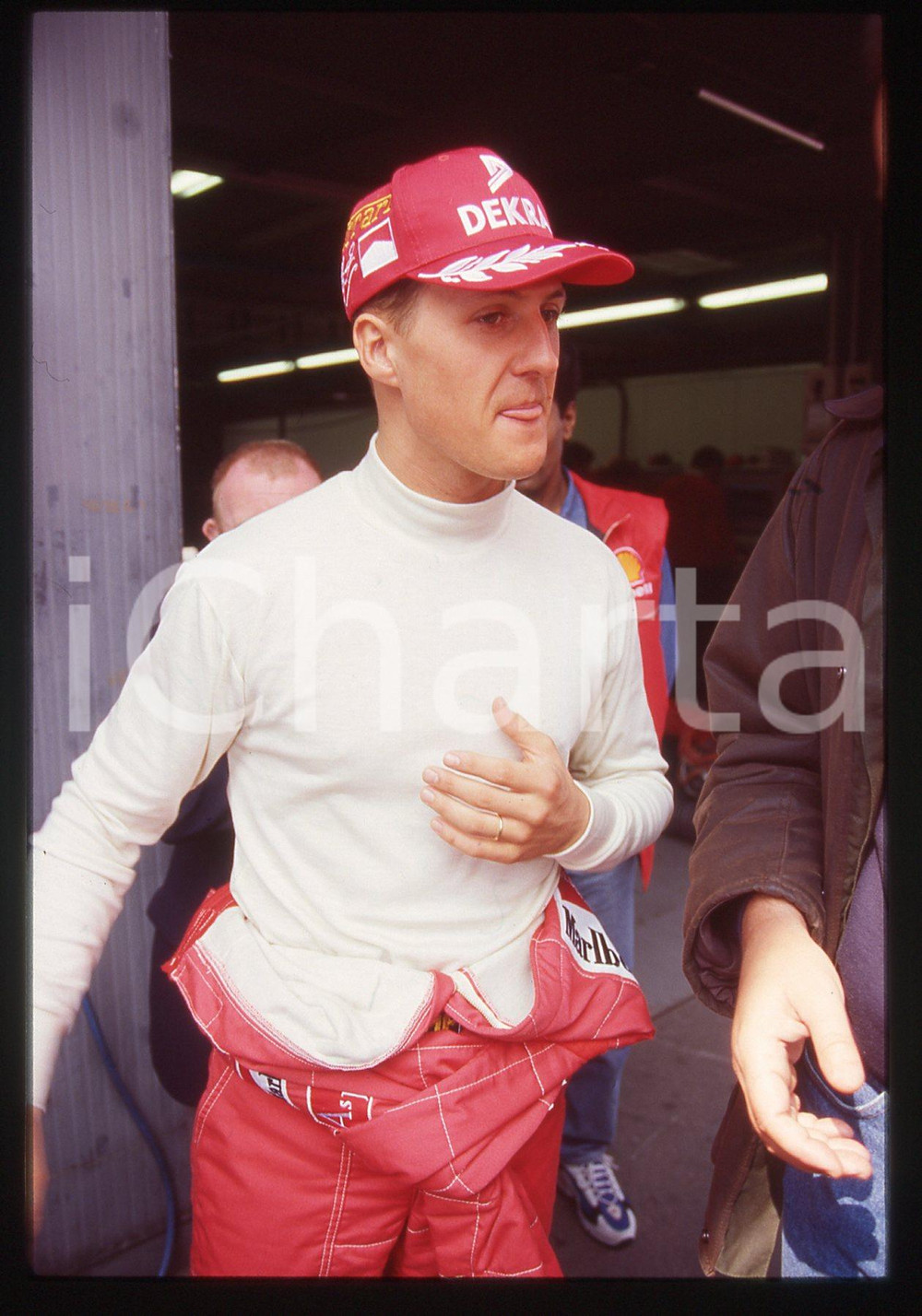 35mm vintage slide* 1995ca Ritratto curioso di Michael SCHUMACHER