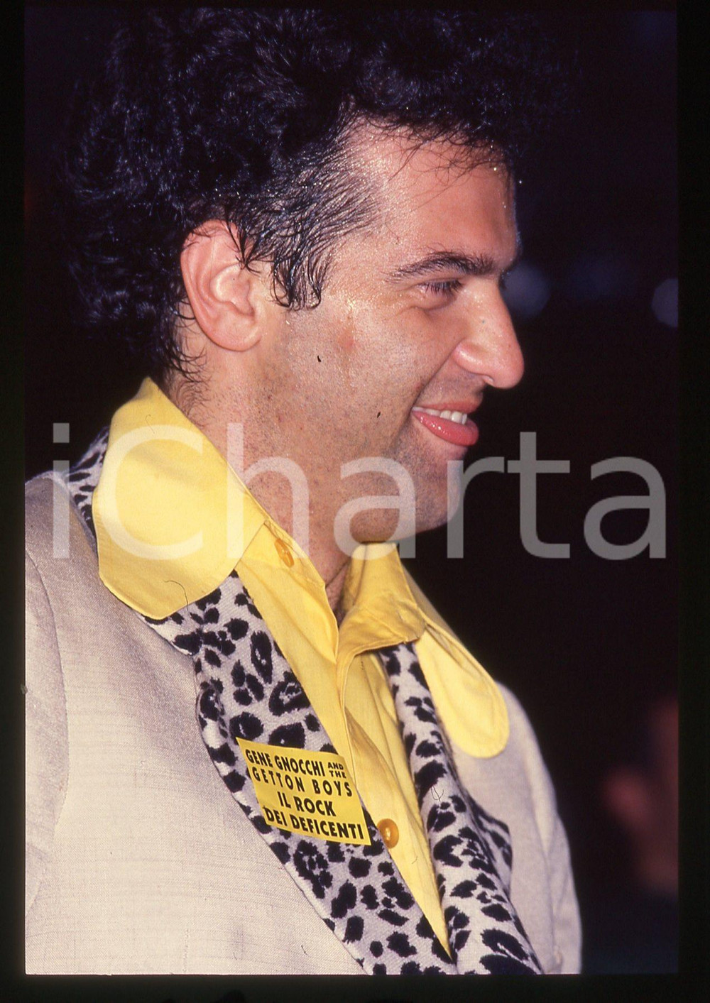 Fotografia d epoca originale 35mm vintage slide 1992 Ritratto  curioso di Charlie GNOCCHI 1
