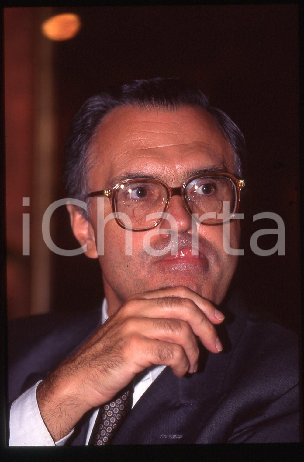 Fotografia d epoca originale 35mm vintage slide 1990ca ROMA Ritratto di Guido ROSSI membro ANTITRUST 2 1