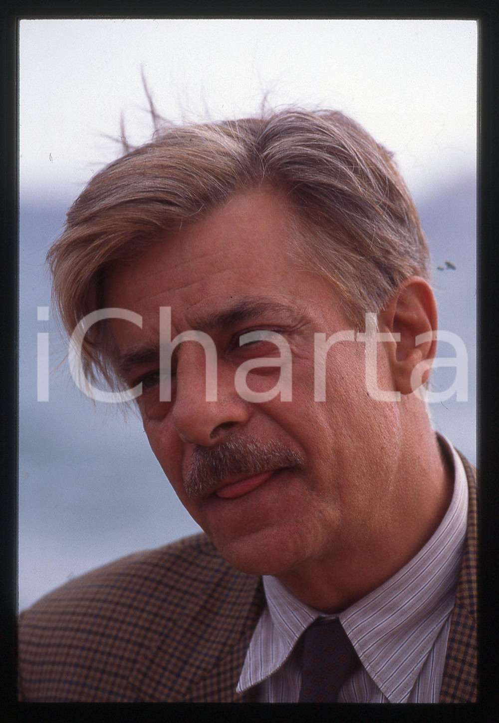 Fotografia d epoca originale 35mm vintage slide 1990ca Ritratto di Giancarlo GIANNINI 1