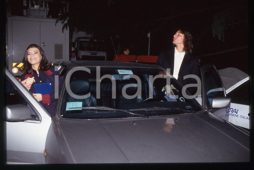 Fotografia d epoca originale 35mm vintage slide 1993 Laura PAUSINI con Alfredo CERRUTI JR. 2 1
